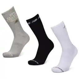 Foot Locker New Balance Crew 3 Pack Unisex Sokken - Wit - Maat: 43-46 - Katoen - Foot Locker aanbieding