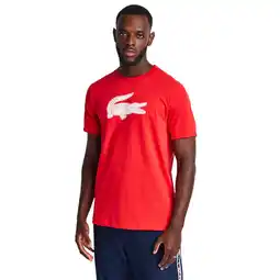 Foot Locker Lacoste Big Croc Logo Heren T-shirts - Rood - Maat: S - Foot Locker aanbieding