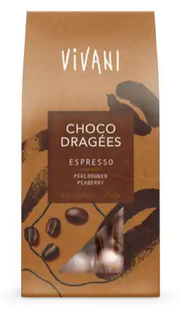 De Online Drogist Vivani Choco Dragées Espresso 75GR aanbieding