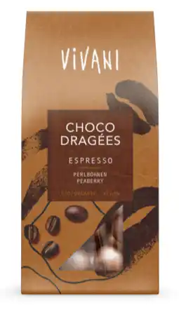 De Online Drogist Vivani Choco Dragées Espresso 75GR aanbieding