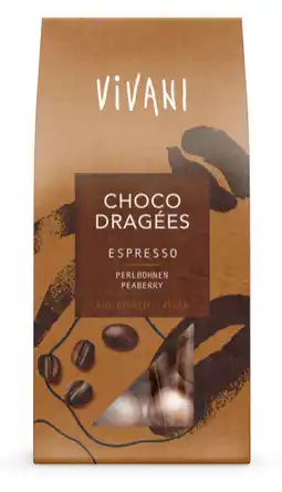 De Online Drogist Vivani Choco Dragées Espresso 75GR aanbieding