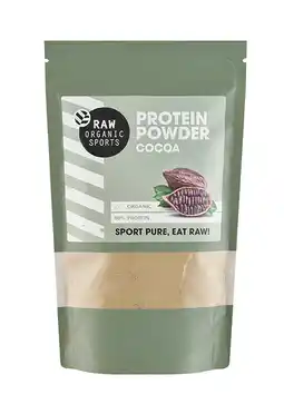 De Online Drogist Raw Organic Sports Protein Powder Cocoa 250GR aanbieding