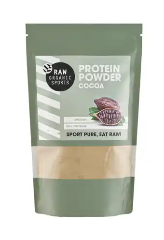 De Online Drogist Raw Organic Sports Protein Powder Cocoa 250GR aanbieding