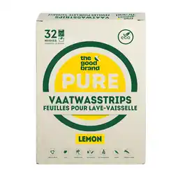 De Online Drogist The Good Brand Vaatwasstrips Lemon 32ST aanbieding