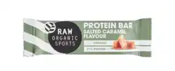 De Online Drogist Raw Organic Sports Proteine Bar Salted Caramel 47GR aanbieding