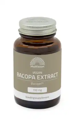 De Online Drogist Mattisson HealthStyle Vegan Bacopa Extract Capsules 60CP aanbieding