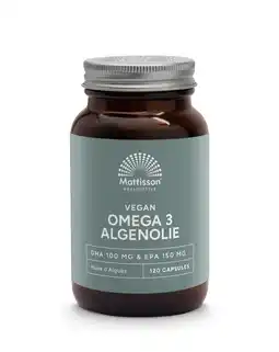 De Online Drogist Mattisson HealthStyle Vegan Omega 3 Algenolie Capsules 120CP aanbieding