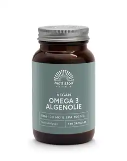 De Online Drogist Mattisson HealthStyle Vegan Omega 3 Algenolie Capsules 120CP aanbieding