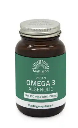 De Online Drogist Mattisson HealthStyle Vegan Omega 3 Algenolie Capsules 120CP aanbieding