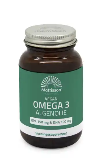 De Online Drogist Mattisson HealthStyle Vegan Omega 3 Algenolie Capsules 120CP aanbieding