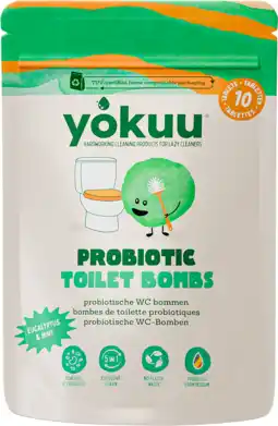 De Online Drogist Yokuu Probiotic Toilet Bombs Eucalyptus & Mint 10ST aanbieding