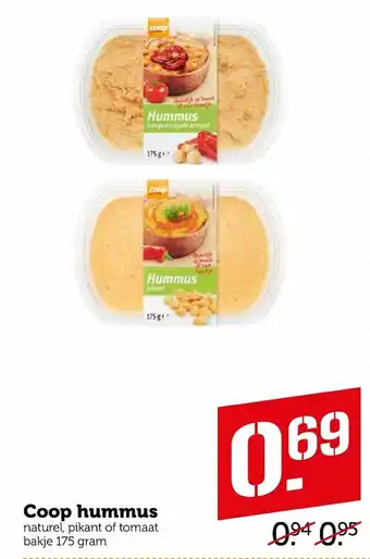 Coop Coop Hummus 175g aanbieding