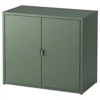 IKEA Bror Kast met 2 deuren, grijsgroen, 76x40x66 cm aanbieding