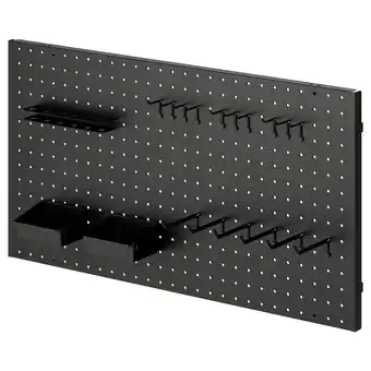 IKEA Bror 20-delige opbergbordset, zwart aanbieding