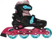 Bol.com Champz Beginners Skeelers - Verstelbare Inline Skates - Kinderen - Roze - Maat 34-37 aanbieding