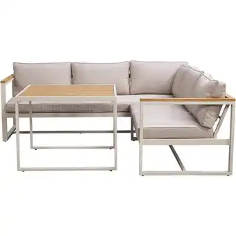 Leen Bakker Loungehoekset Sevilla - zand - 65x138x79 cm - Leen Bakker aanbieding