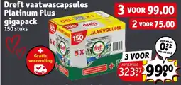 Kruidvat Dreft vaatwascapsules Platinum Plus gigapack aanbieding