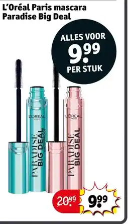 Kruidvat L'Oréal Paris mascara Paradise Big Deal aanbieding