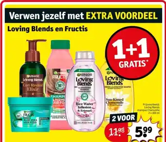 Kruidvat Loving Blends en Fructis aanbieding