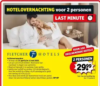 Kruidvat Fletcher hotels aanbieding