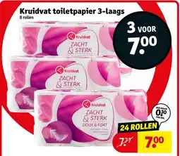 Kruidvat Kruidvat toiletpapier 3-laags aanbieding