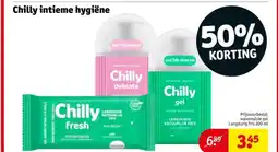 Kruidvat Chilly intieme hygiëne aanbieding