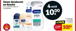 Kruidvat Sanex deodorant en douche aanbieding