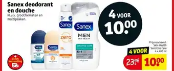 Kruidvat Sanex deodorant en douche aanbieding