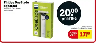 Kruidvat Philips OneBlade apparaat aanbieding