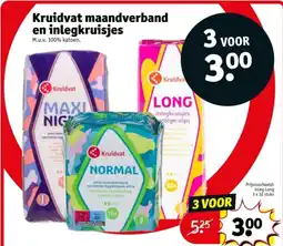 Kruidvat Kruidvat maandverband en inlegkruisjes aanbieding