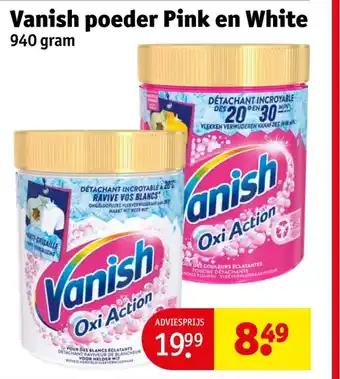 Kruidvat Vanish poeder Pink en White aanbieding