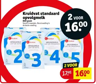 Kruidvat Kruidvat standaard opvolgmelk aanbieding