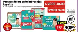 Kruidvat Pampers luiers en luierbroekjes key size aanbieding