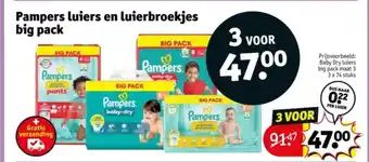 Kruidvat Pampers luiers en luierbroekjes big pack aanbieding