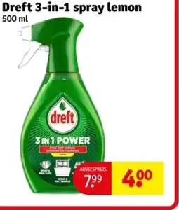 Kruidvat Dreft 3 in 1 spray lemon aanbieding