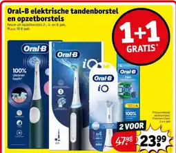 Kruidvat Oral-B elektrische tandenborstel en opzetborstels aanbieding