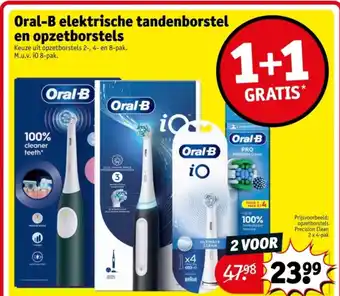 Kruidvat Oral-B elektrische tandenborstel en opzetborstels aanbieding