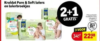 Kruidvat Kruidat Pure & Soft luiers en luierbroekjes aanbieding