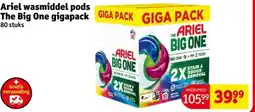 Kruidvat Ariel wasmiddel pods The Big One gigapack aanbieding