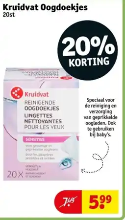 Kruidvat Kruidvat Oogdoekjes aanbieding