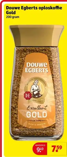 Kruidvat Douwe Egberts oploskoffie Gold aanbieding
