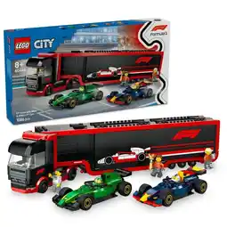 Intertoys LEGO CITY F1 truck met RB20 en AMR24 F1 auto's 60445 aanbieding