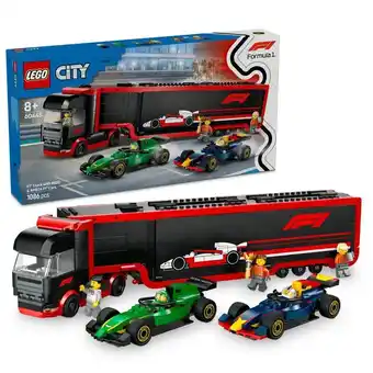 Intertoys LEGO CITY F1 truck met RB20 en AMR24 F1 auto's 60445 aanbieding