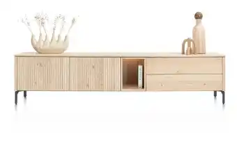 Xooon Trenton, Lowboard 240 Cm - 2-Deuren + 2-Laden + 1-Niche - Natural aanbieding