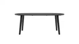 Xooon Odda, Eetkamertafel 200 X 110 Cm - Deens Ovaal Blad Met Houten Poot - Onyx aanbieding