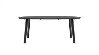 Xooon Odda, Eetkamertafel 200 X 110 Cm - Deens Ovaal Blad Met Houten Poot - Onyx aanbieding