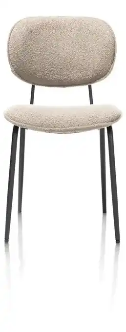 Xooon Lexi, Eetkamerstoel - Zwart Frame (ROB) - Stof Avicci - Taupe aanbieding