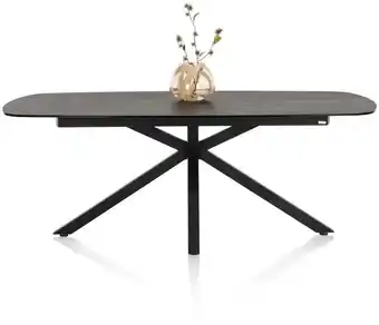 Xooon Montello, Eetkamertafel 200 X 100 Cm - Centrale Poot - Keramiek Blad - Zwart aanbieding