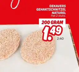 Dekamarkt Dekavers gehaktschnitzel naturel aanbieding
