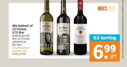 Albert Heijn Alle Antinori of 19 Crimes 0.75 liter aanbieding